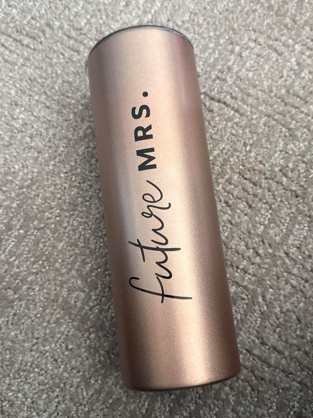 Future Mrs. Rose Gold Stainless Tumbler - Personalized Travel Cup